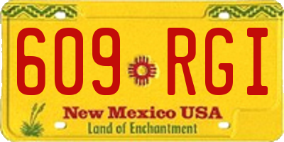 NM license plate 609RGI