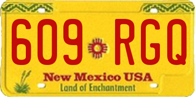 NM license plate 609RGQ