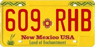 NM license plate 609RHB