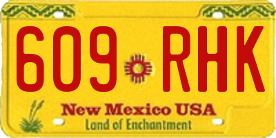 NM license plate 609RHK