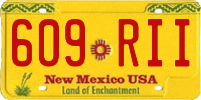 NM license plate 609RII