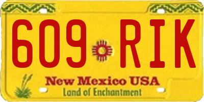 NM license plate 609RIK