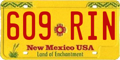 NM license plate 609RIN