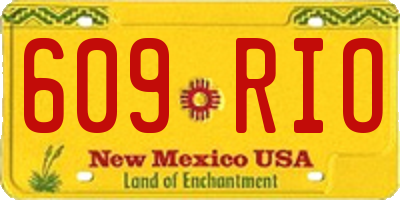 NM license plate 609RIO