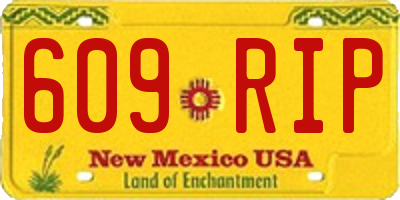 NM license plate 609RIP