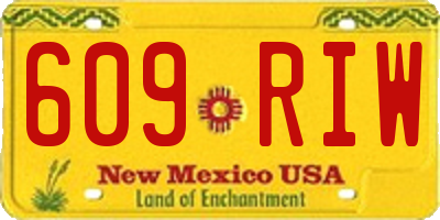 NM license plate 609RIW