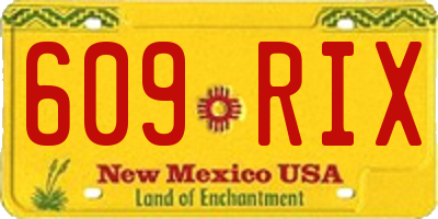 NM license plate 609RIX