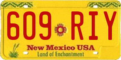 NM license plate 609RIY