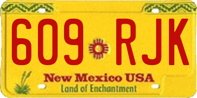 NM license plate 609RJK
