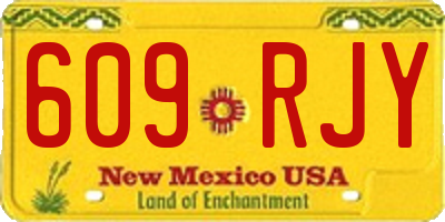 NM license plate 609RJY