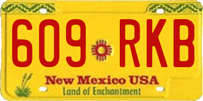 NM license plate 609RKB