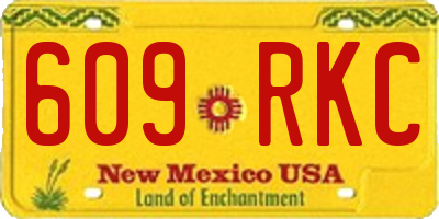 NM license plate 609RKC