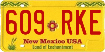 NM license plate 609RKE