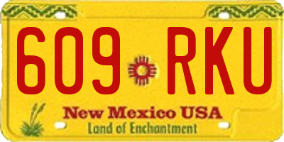NM license plate 609RKU