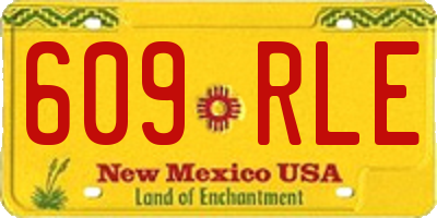 NM license plate 609RLE