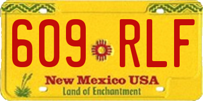NM license plate 609RLF