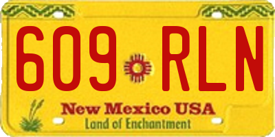 NM license plate 609RLN