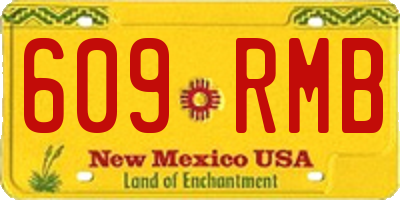 NM license plate 609RMB