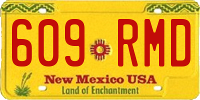 NM license plate 609RMD