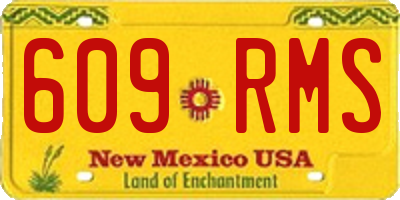 NM license plate 609RMS