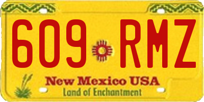 NM license plate 609RMZ