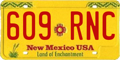 NM license plate 609RNC