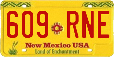 NM license plate 609RNE