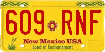NM license plate 609RNF