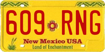 NM license plate 609RNG