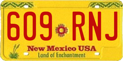 NM license plate 609RNJ