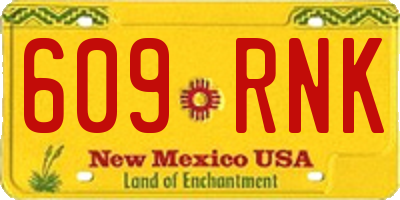 NM license plate 609RNK