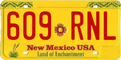 NM license plate 609RNL