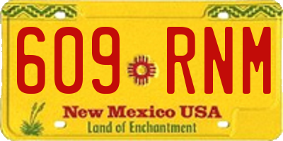 NM license plate 609RNM