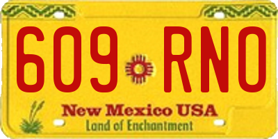 NM license plate 609RNO