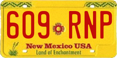 NM license plate 609RNP