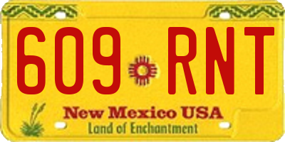NM license plate 609RNT