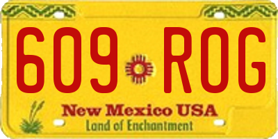 NM license plate 609ROG