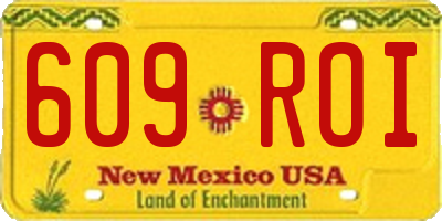 NM license plate 609ROI