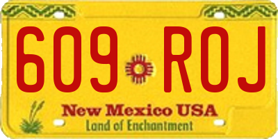 NM license plate 609ROJ