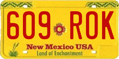 NM license plate 609ROK