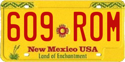 NM license plate 609ROM