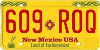 NM license plate 609ROQ