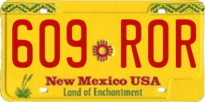 NM license plate 609ROR