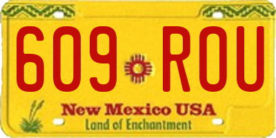 NM license plate 609ROU