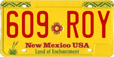 NM license plate 609ROY