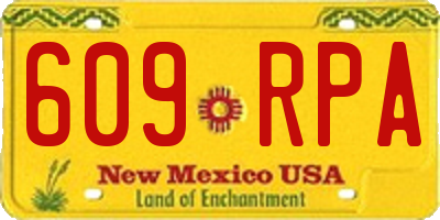 NM license plate 609RPA