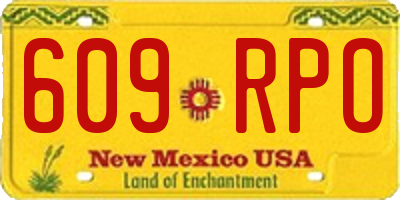 NM license plate 609RPO