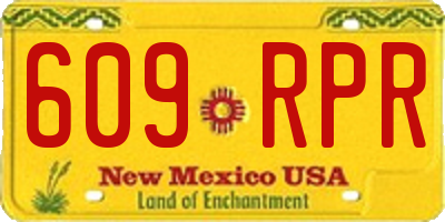NM license plate 609RPR
