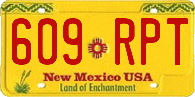 NM license plate 609RPT