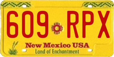 NM license plate 609RPX